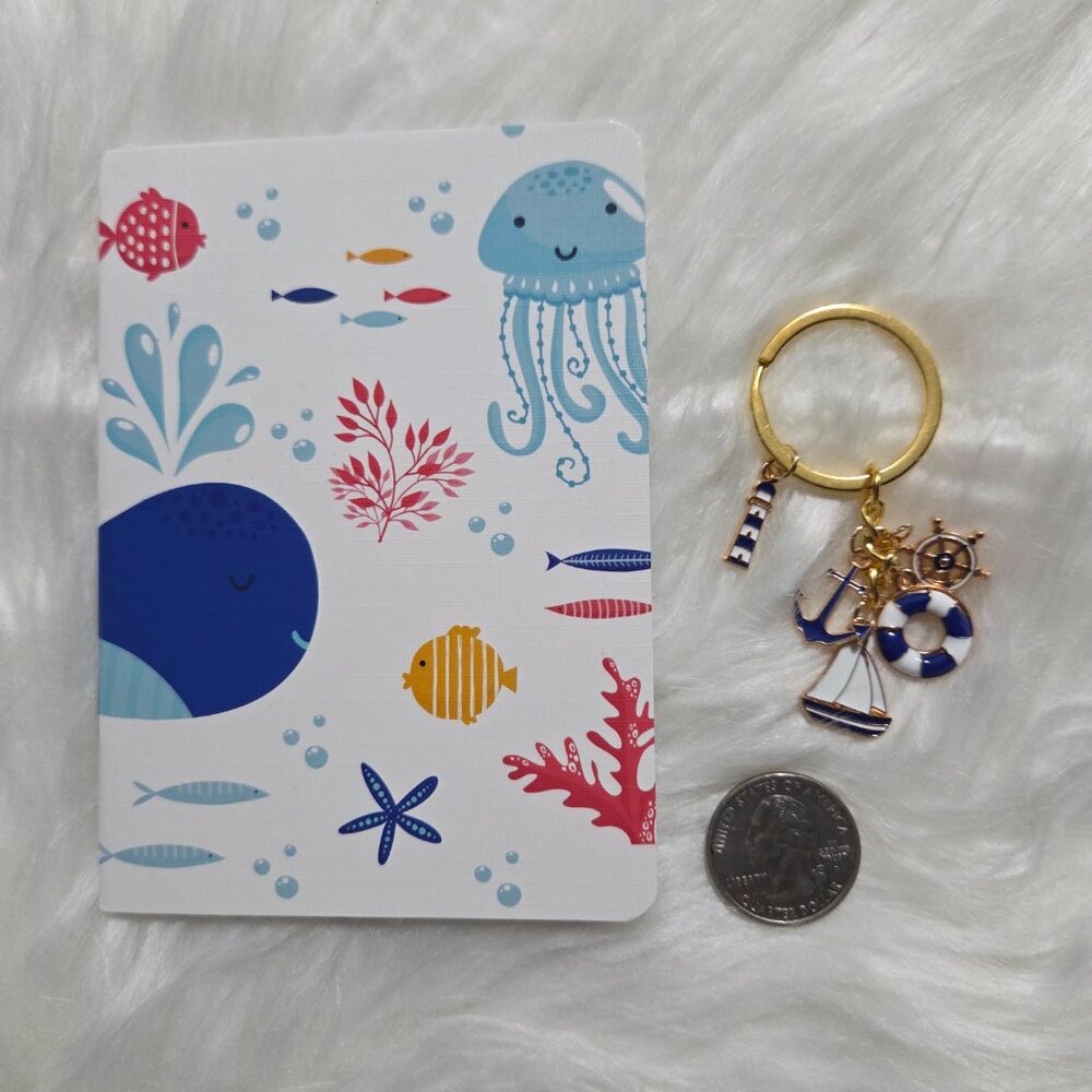 Nautical Keychain/Mini Notebook Set - Picture 3 of 9